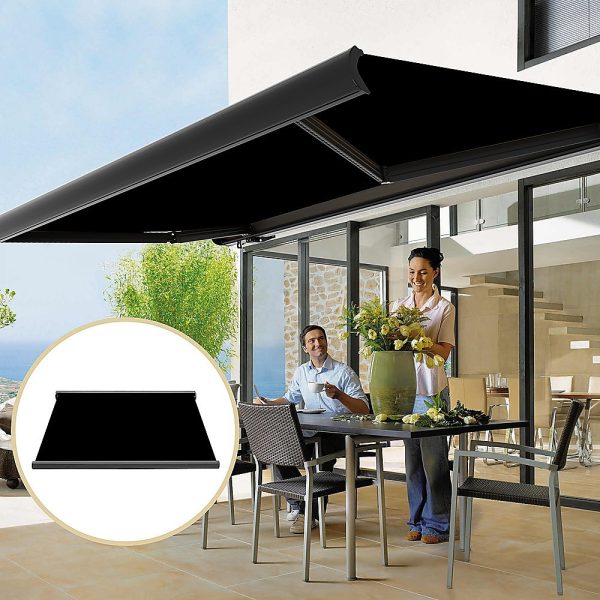 5.0m x 3.0m Retractable Folding Arm Awning Heavy Duty Full Cassette Motorised