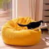 Jumbo Cord Beanbag Chair Cover Unfilled Large Bean Bag – Mustard