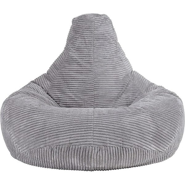 Jumbo Cord Beanbag Chair Cover Unfilled Large Bean Bag – Grey