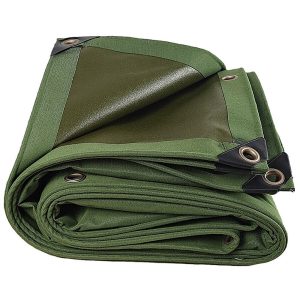 3x4M Army Heavy Duty Waterproof Canvas Tarp Tarpaulin Sun Blocked Dustproof