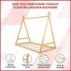 Kids Tent Montessori Toddler Floor Bed Wooden Bedframe