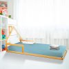 Montessori Wood Floor Bed House Frame for Kids and Toddlers