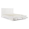 Ebor White Coastal Lifestyle Bedframe with Storage Drawers Queen