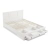 Ebor White Coastal Lifestyle Bedframe with Storage Drawers Queen