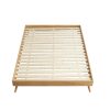 Natural Oak Ensemble Bed Frame Wooden Slat – QUEEN