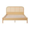 Lulu Bed Frame with Curved Rattan Bedhead – King