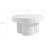 Maya Ribbed White Coffee Table