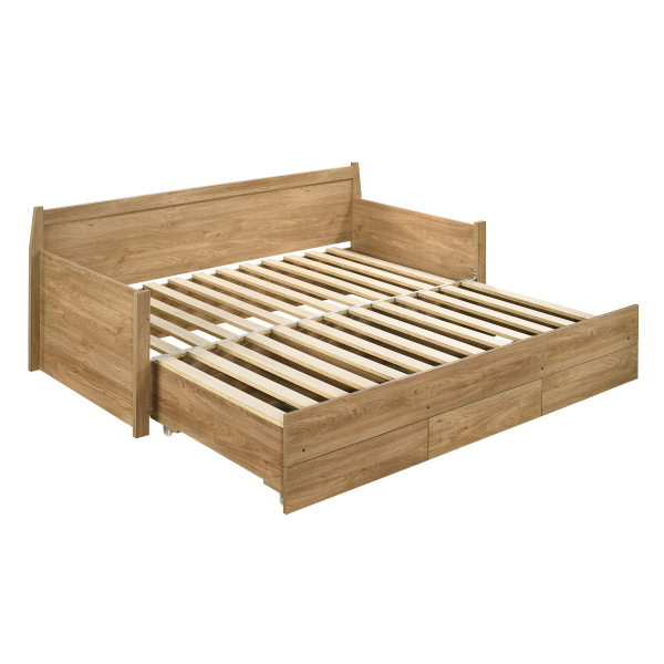 Mica Natural Wooden Day Bed with 3 Drawers Sofa Bed Frame