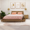 Cobar Natural Wooden Bed Frame with Storage Drawers King