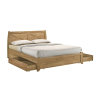 Cobar Natural Wooden Bed Frame with Storage Drawers King