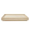 Estella Natural Oak Wood Floating Bed Base Double