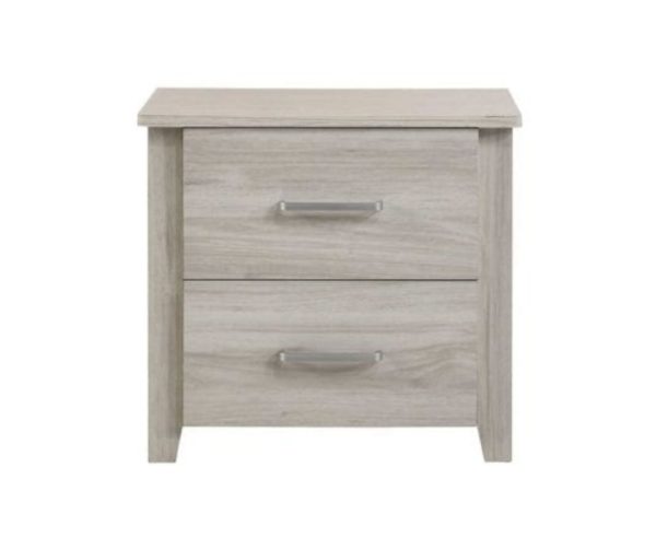 Catskill 2 Drawers Bedside Table In White Oak