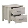 Catskill 2 Drawers Bedside Table In White Oak