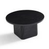 Tate Black Round Column Coffee Table