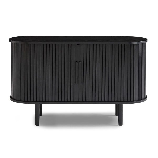 Tate Black Column Wooden Sideboard Table