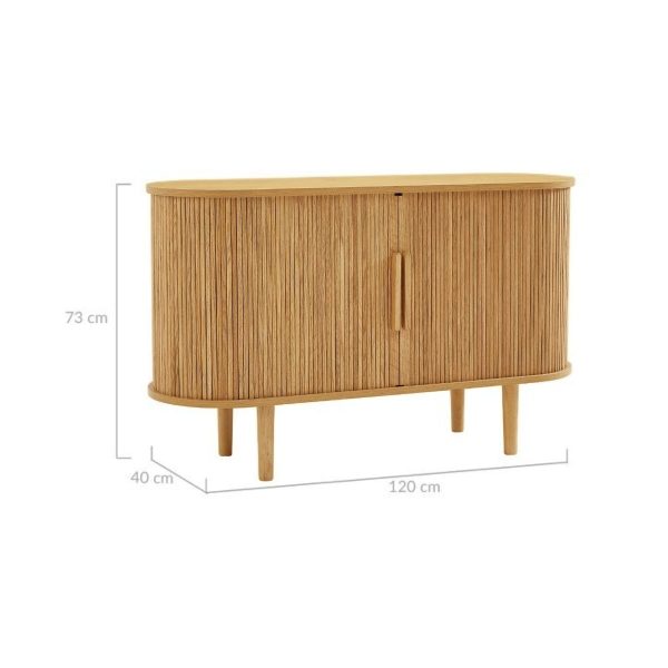 Tate Column Wooden Sideboard Table in Natural