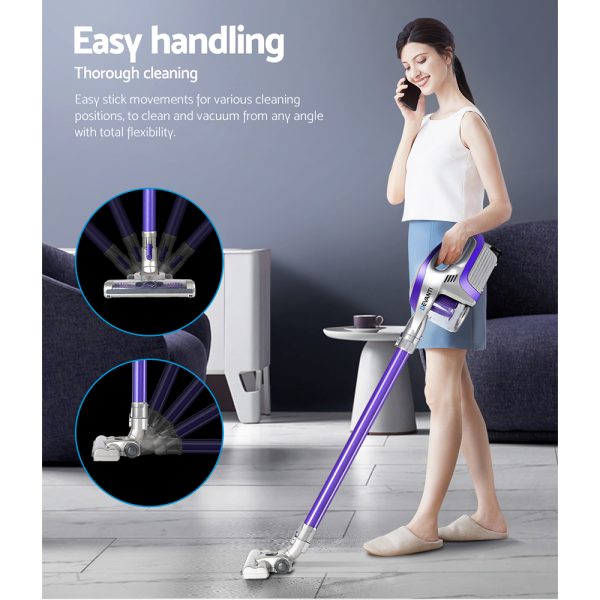 Cordless Stick Vacuum Cleaner – Purple and Grey