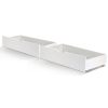 2x Storage Drawers Trundle for Single Wooden Bed Frame Base Timber – White