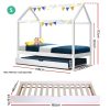 Finley Wooden Bed Frame Single Size Mattress Base Pine Timber Platform White HOLY