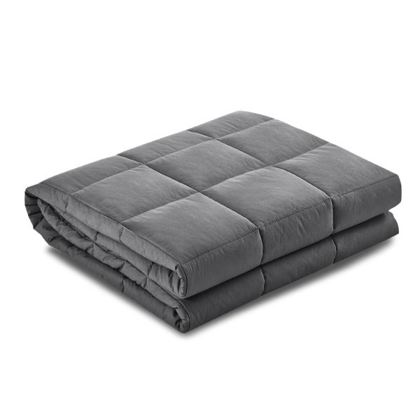 Weighted Blanket Heavy Gravity Blankets Adult Deep Sleep Ralax Washable – Grey, 2.3 KG