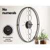 75cm Wall Clock Large No Numeral Round Black