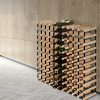 Timber Wine Rack Wooden Storage Wall Racks Holders Cellar Black – 110 Bottle Storage