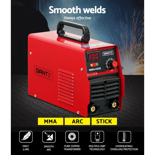 200 Amp Inverter Welder MMA ARC DC IGBT Welding Machine Stick Portable