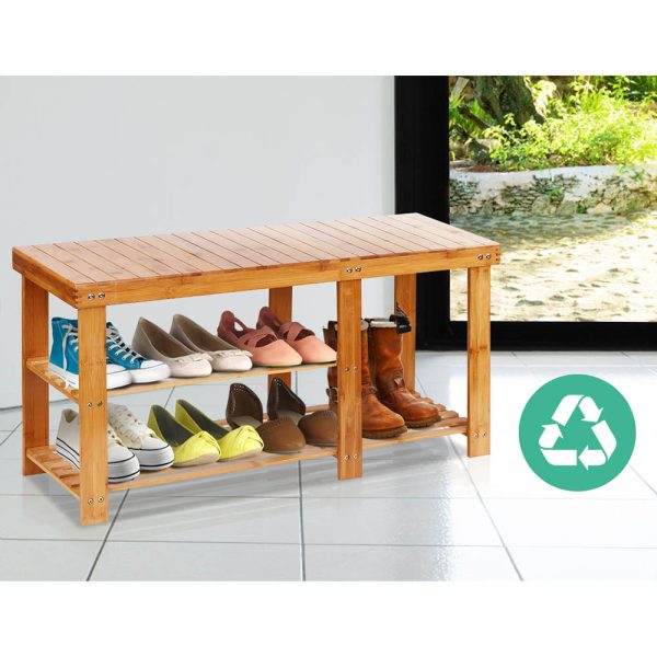 Bamboo Shoe Rack Bench