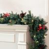 Jingle Jollys 2.4M Christmas Garland with Ornament Warm Lights Xmas Tree Decor