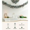 Christmas Garland with Wreath Set Snow Frosted Xmas Tree Decor