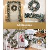 Christmas Garland with Wreath Set Snow Frosted Xmas Tree Decor