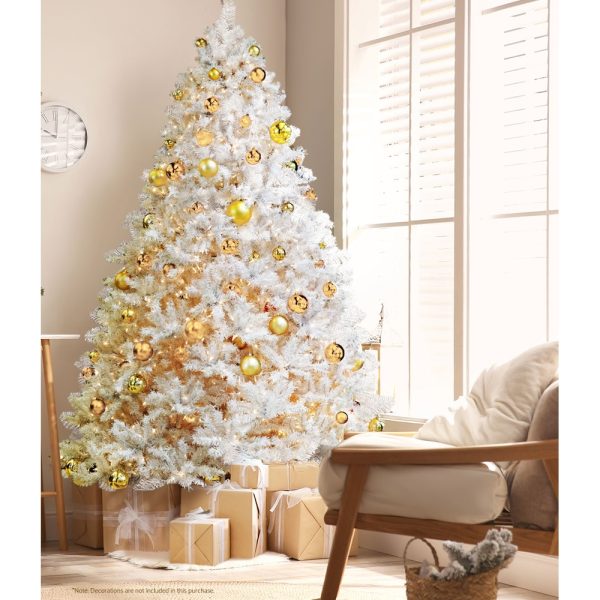 Jingle Jollys Christmas Tree 2.1M Xmas Trees Decorations White 1000 Tips