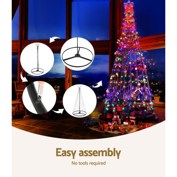 Solar Power Christmas Tree 3.6M 400 LED Xmas Trees 8 Light Modes