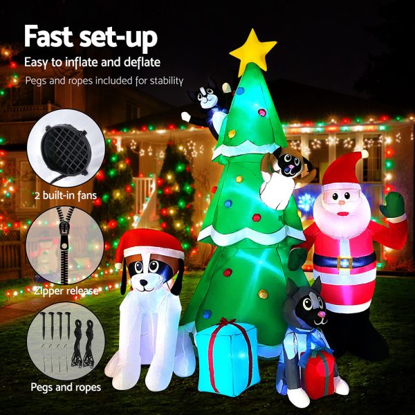 Christmas Inflatable Santa Tree 3M Illuminated Decorations