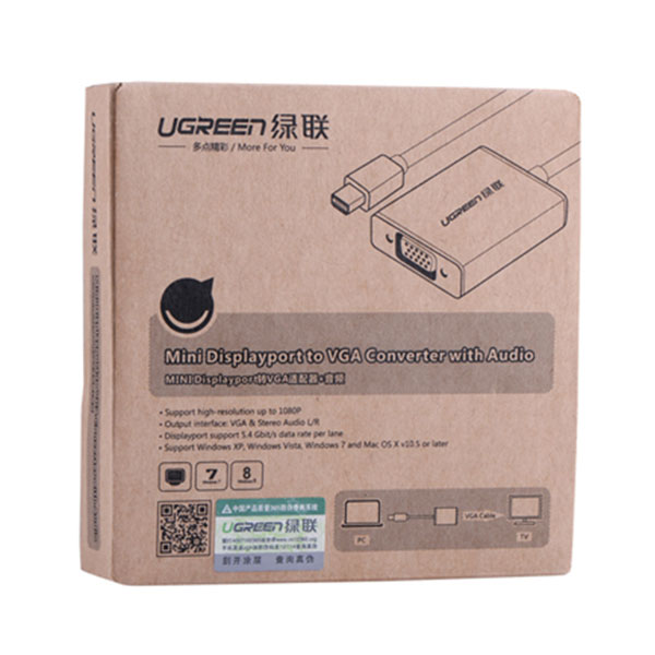 UGREEN Mini Display Port to VGA+Audio Converter cable (10437)