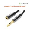 UGREEN 3.5mm Male to 3.5mm Female Extension Cable (Black) – 2m