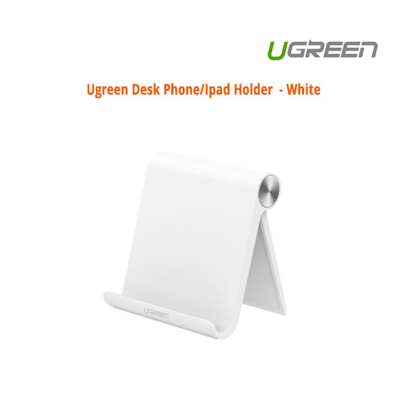 Desk Phone/iPad Holder – White