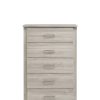 5 Chest Of Drawers Tallboy In White Oak