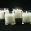 10 White Wax Clear Glass Holder Votive Candle – Wedding Event Centrepiece Table Decoration