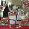 10 White Wax Clear Glass Holder Votive Candle – Wedding Event Centrepiece Table Decoration