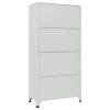 Locker Cabinet with Compartments Steel – Grey, With 6 Lockers