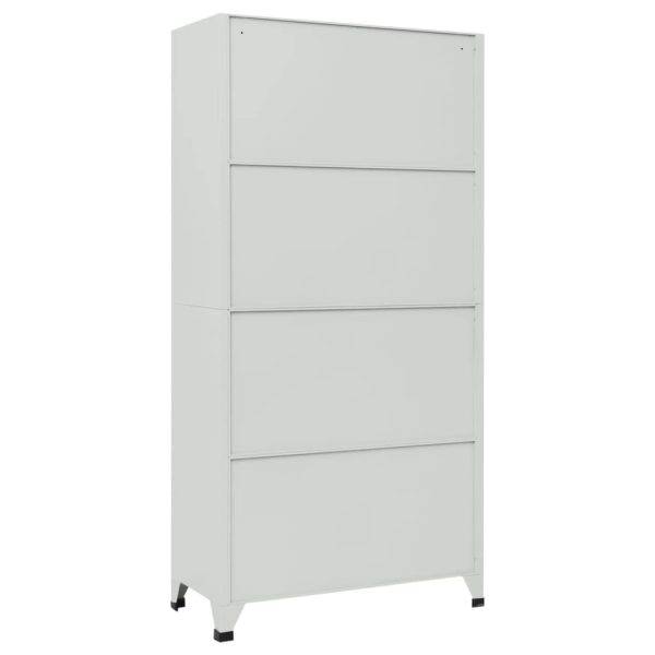 Locker Cabinet with Compartments Steel – Grey, With 6 Lockers