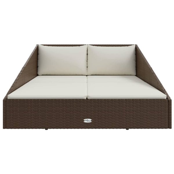 Garden Bed 201×139 cm Poly Rattan – Brown