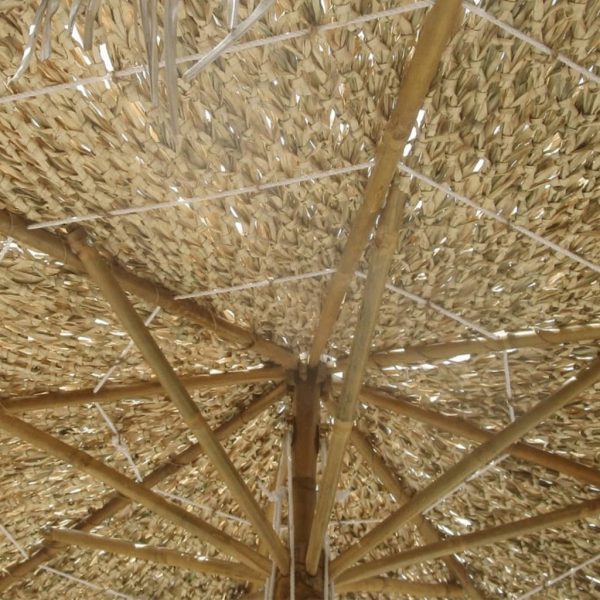 Bamboo Parasol with Banana Leaf Roof 210 cm