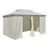 Garden Marquee with Curtains 4×3 m White