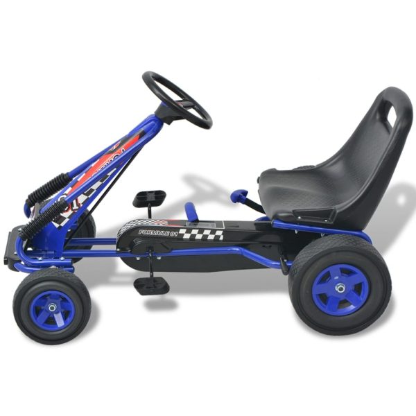 Pedal Go Kart with Adjustable Seat – Blue