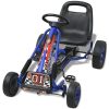 Pedal Go Kart with Adjustable Seat – Blue