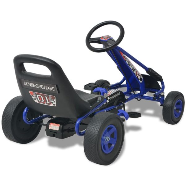 Pedal Go Kart with Adjustable Seat – Blue