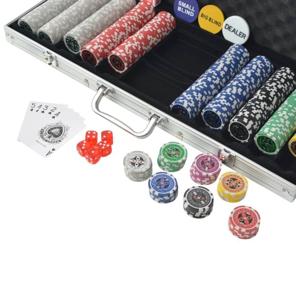 Poker Set with Laser Chips Aluminium – 500