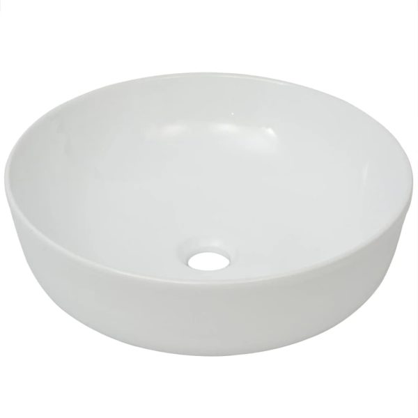 Basin Round Ceramic White 41.5×13.5 cm